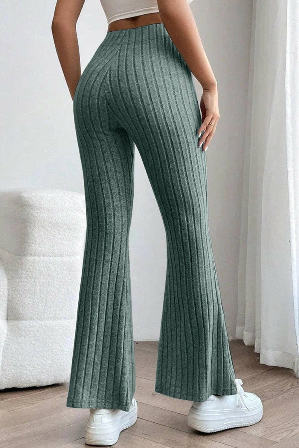 Elevate Your Wardrobe with Ribbed High Waist Flare PantsElevate Your Wardrobe with Ribbed High Waist Flare Pants
 Upgrade your style effortlessly with our Ribbed High Waist Flare Pants, the ultimate versatile piece designLove Salve Ribbed High Waist Flare PantsTIKTOK