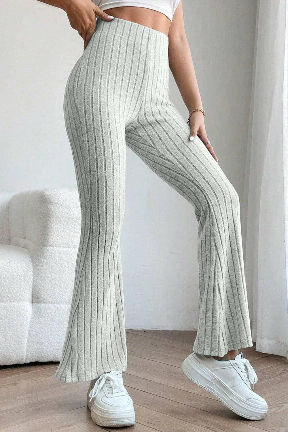 Elevate Your Wardrobe with Ribbed High Waist Flare PantsElevate Your Wardrobe with Ribbed High Waist Flare Pants
 Upgrade your style effortlessly with our Ribbed High Waist Flare Pants, the ultimate versatile piece designLove Salve Ribbed High Waist Flare PantsTIKTOK