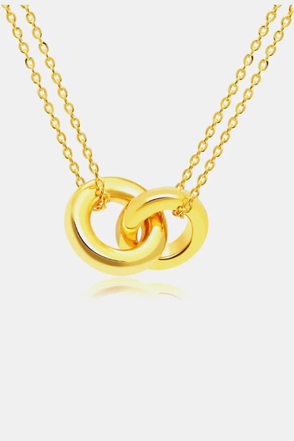 Linked ring pendant chain necklace - Love Salve 