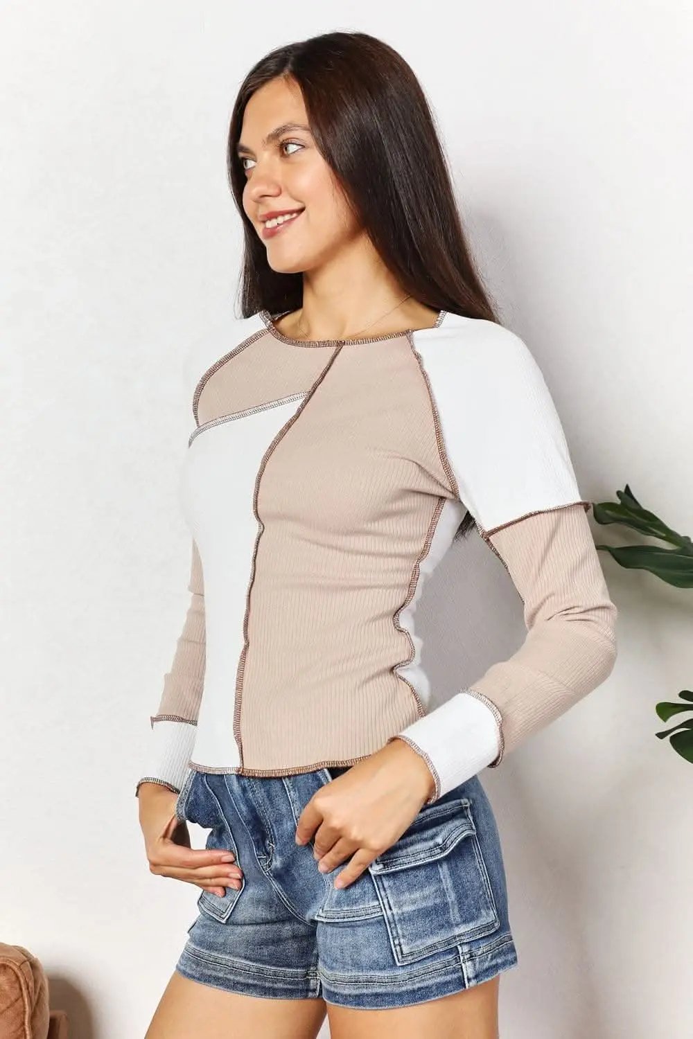 Double take color block top - Love Salve 