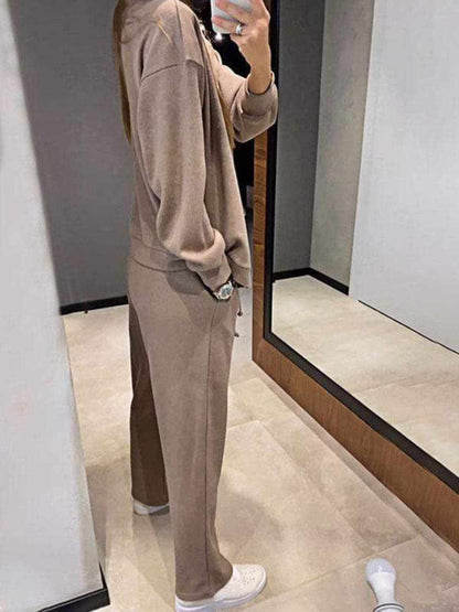 Chic button-up shirt & pants set - Love Salve 