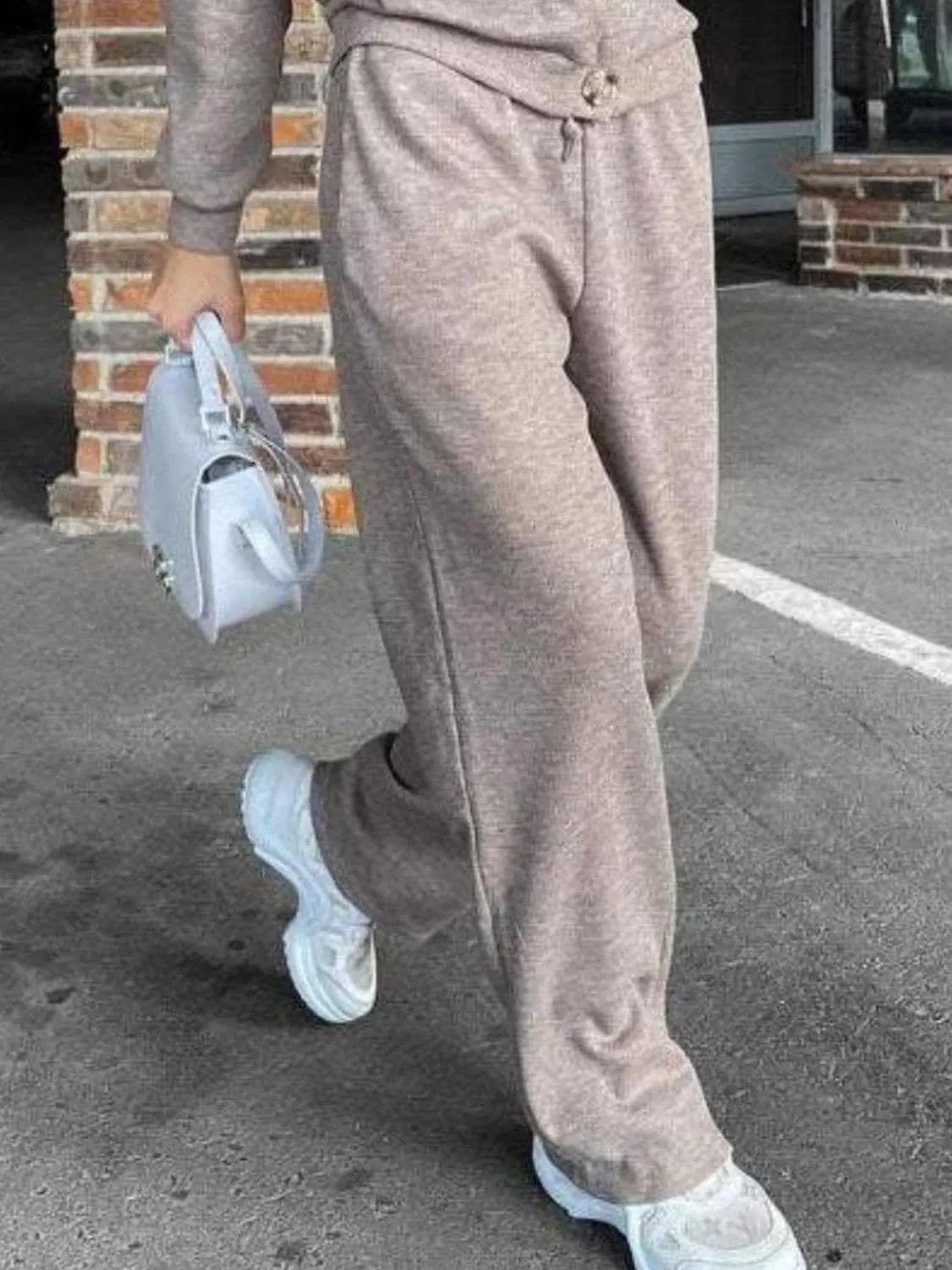 Chic button-up shirt & pants set - Love Salve 