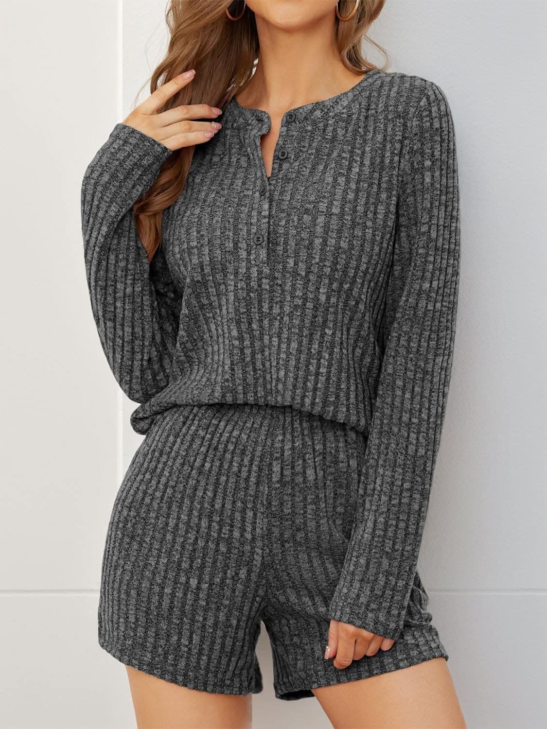 Cozy ribbed two-piece set - Love Salve 