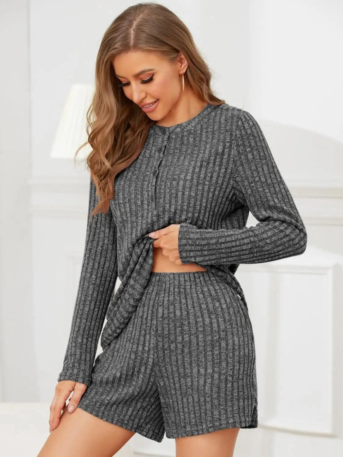 Cozy ribbed two-piece set - Love Salve 
