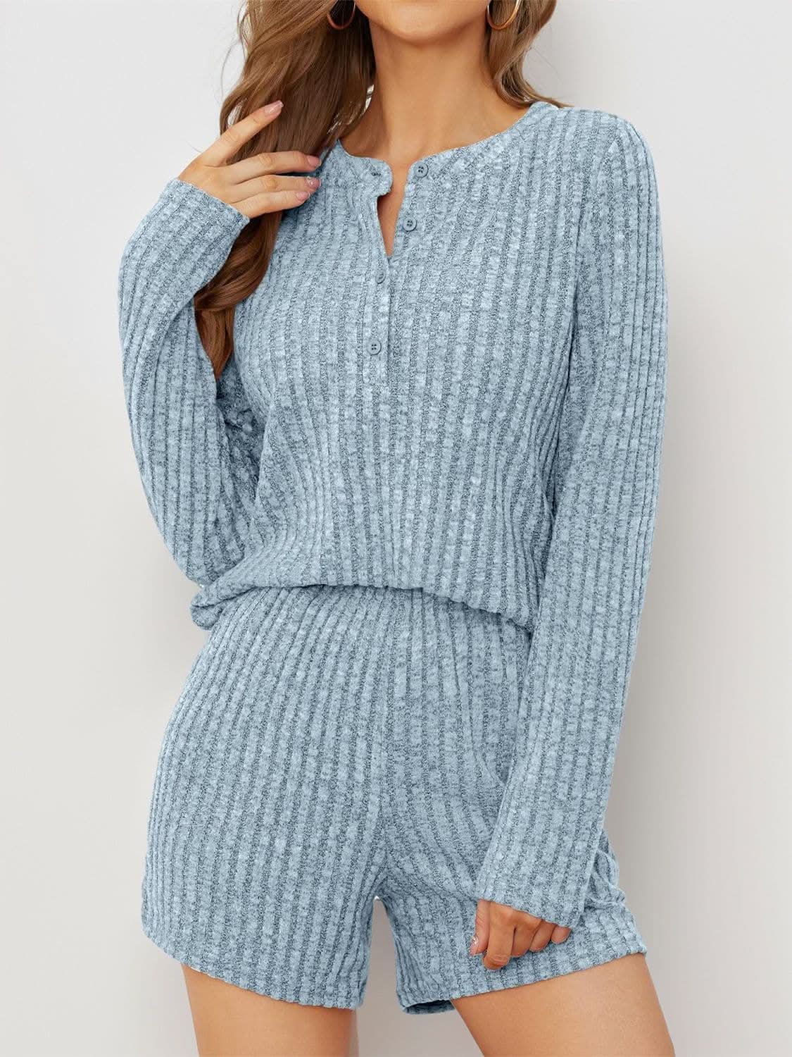 Cozy ribbed two-piece set - Love Salve 