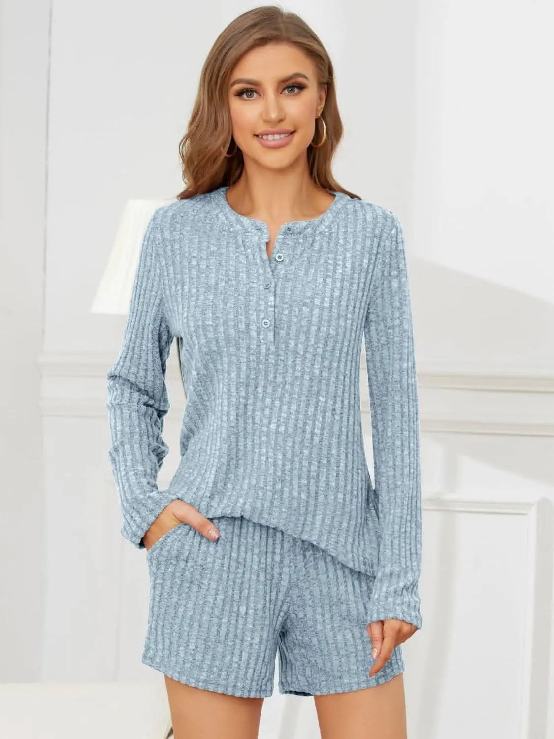 Cozy ribbed two-piece set - Love Salve 