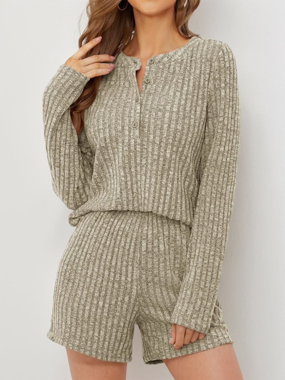 Cozy ribbed two-piece set - Love Salve 