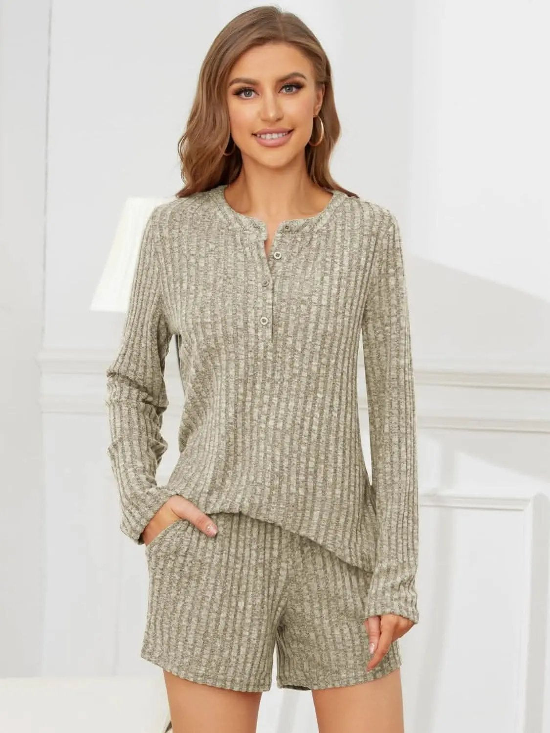 Cozy ribbed two-piece set - Love Salve 
