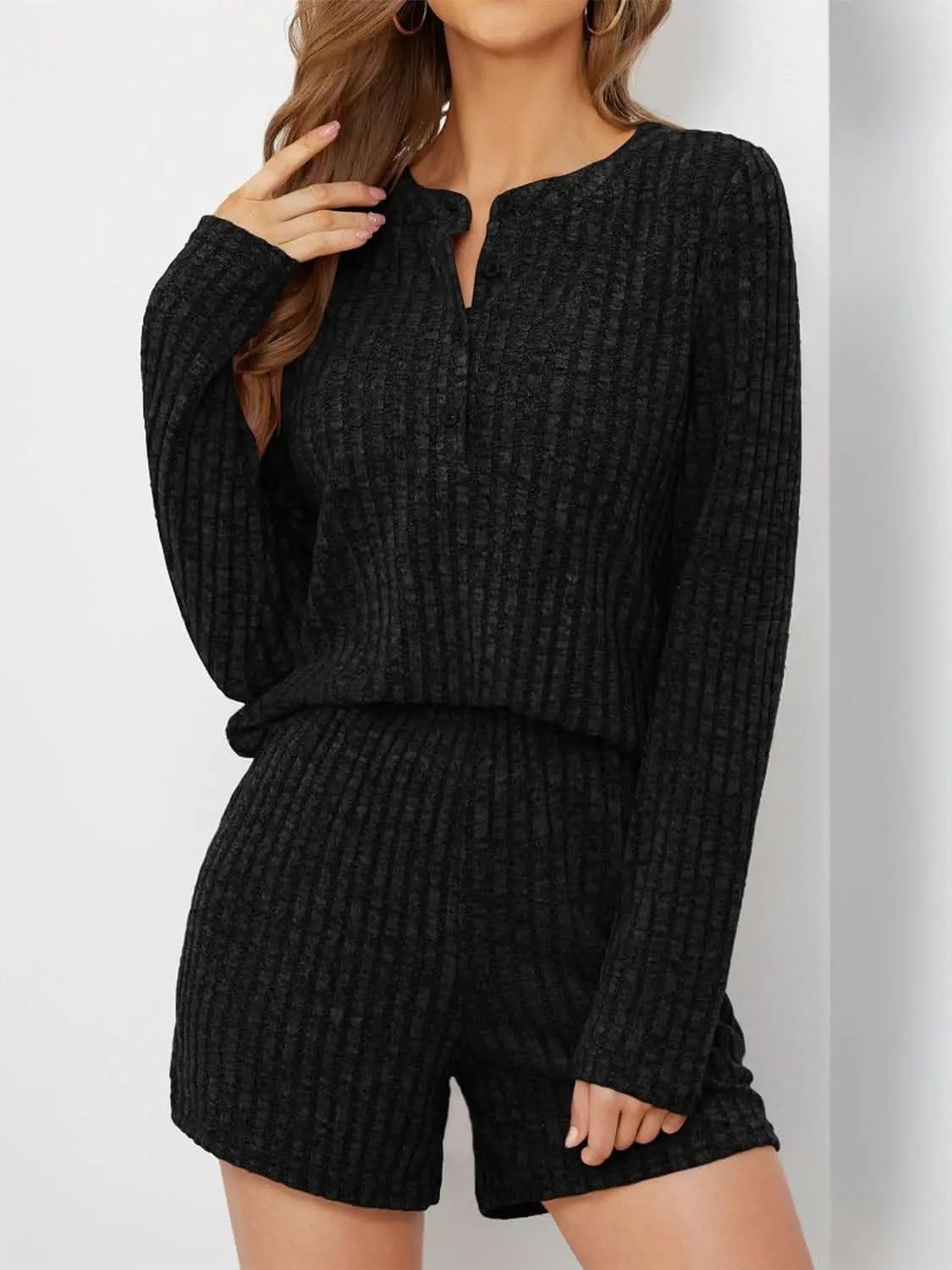 Cozy ribbed two-piece set - Love Salve 