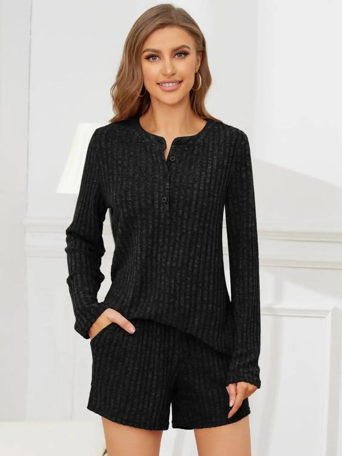 Cozy ribbed two-piece set - Love Salve 