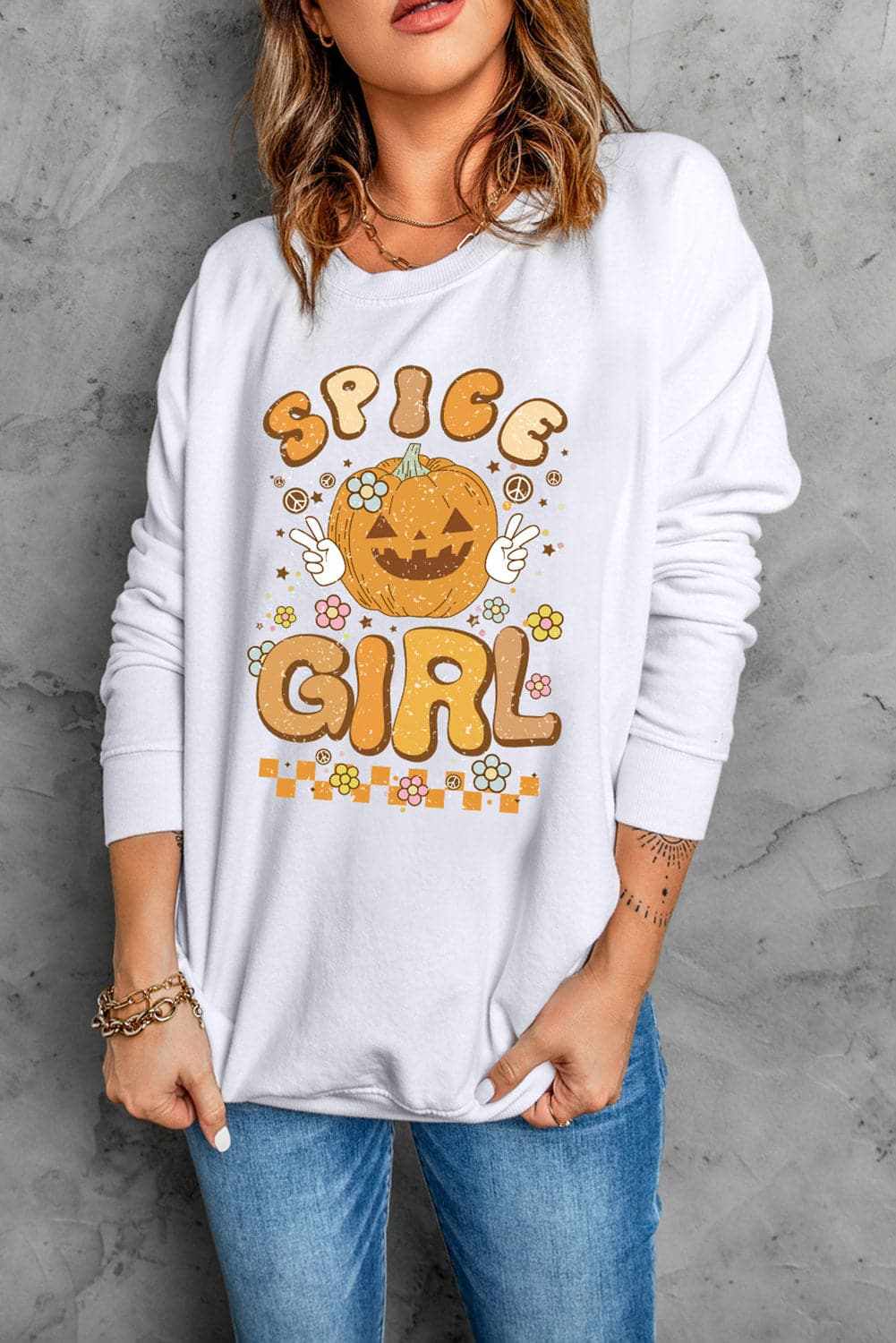 Spice girl casual graphic sweatshirt - Love Salve 