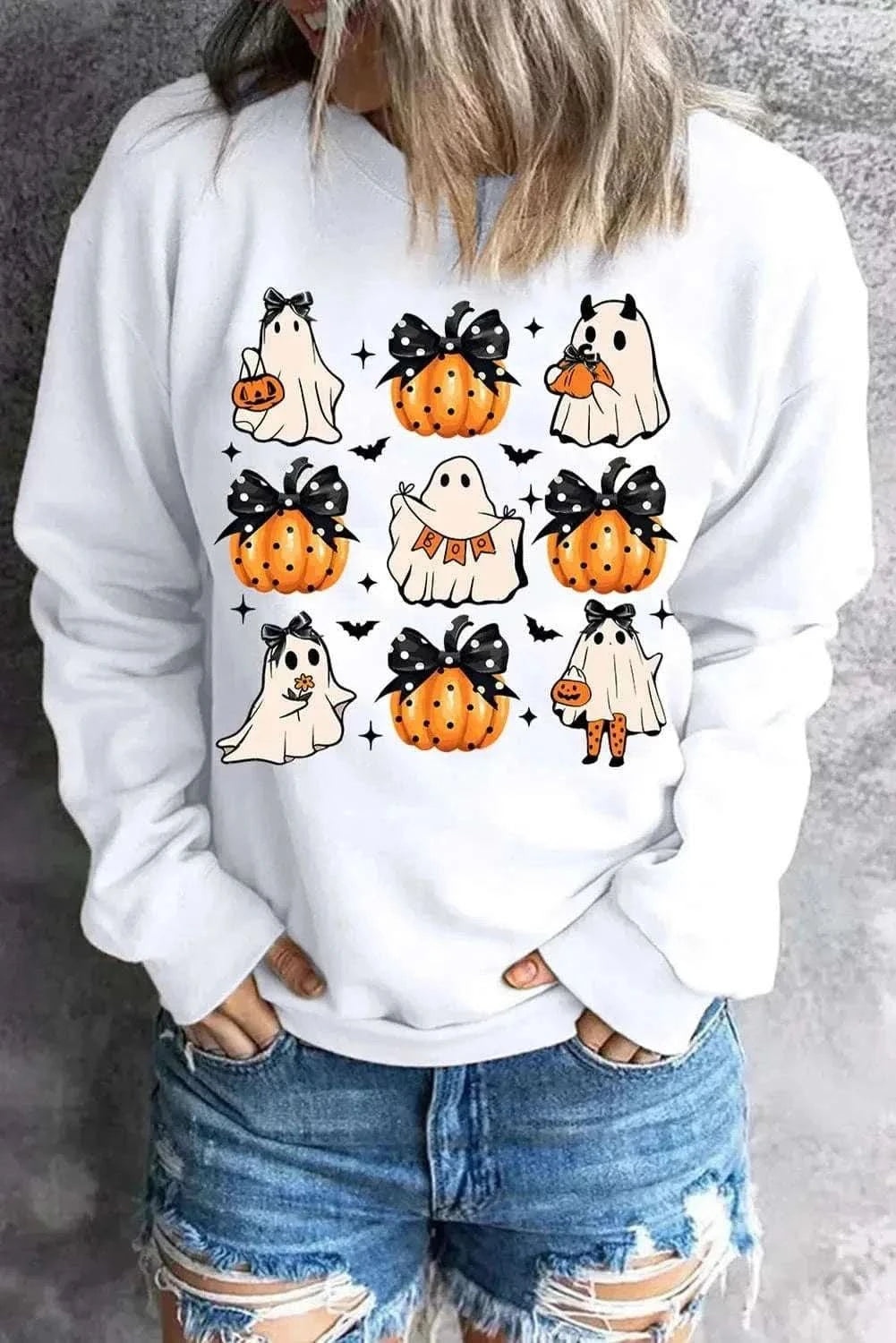 Halloween Ghost Pumpkin Sweatshirt - Love Salve 