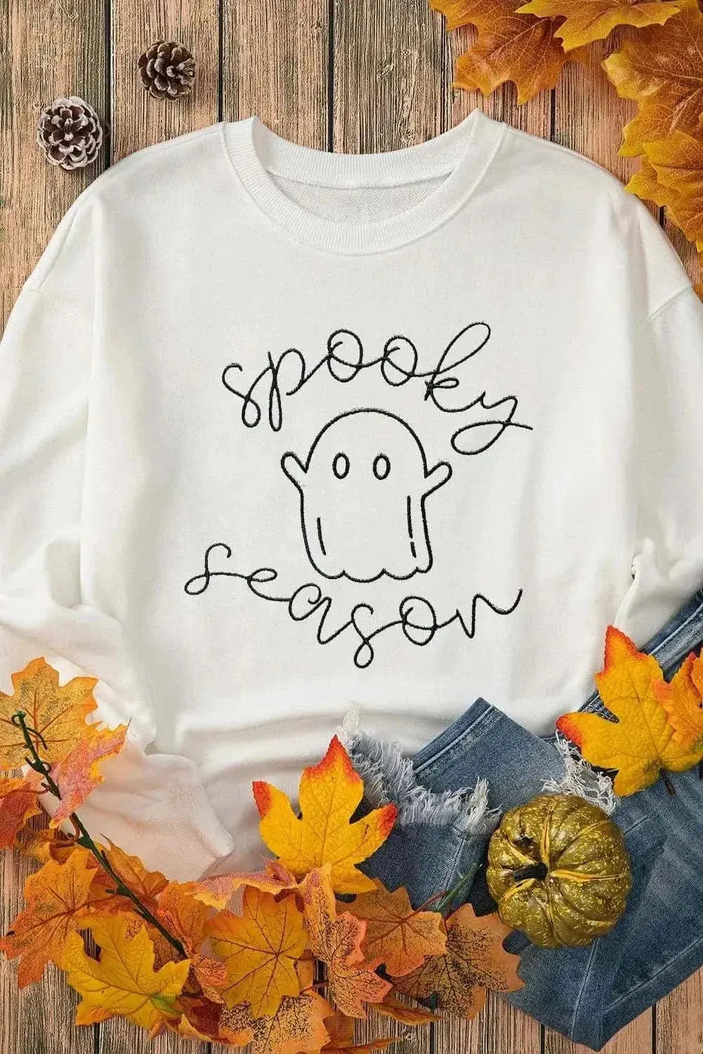 Spooky Ghost Print Sweatshirt - Love Salve 
