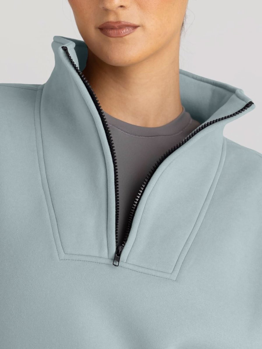 Trendy Queen Sweatshirts Half Zip Pullover Quarter Zip Oversized Hoodies Sweaters Comfy Fall Outfits 2024 Y2K Winter Clothes - Love Salve 