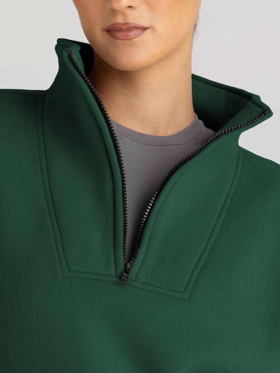 Trendy Queen Sweatshirts Half Zip Pullover Quarter Zip Oversized Hoodies Sweaters Comfy Fall Outfits 2024 Y2K Winter Clothes - Love Salve 