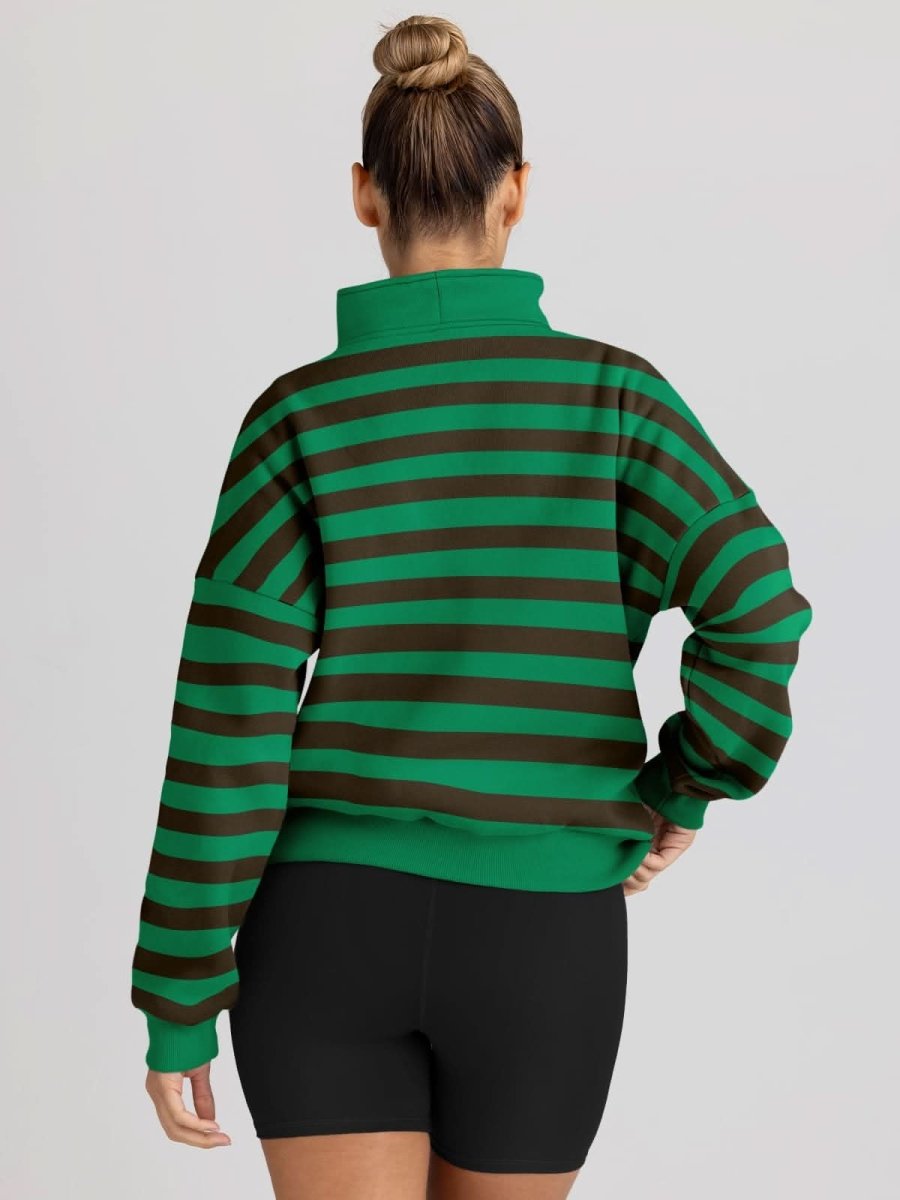 Trendy Queen Sweatshirts Half Zip Pullover Quarter Zip Oversized Hoodies Sweaters Comfy Fall Outfits 2024 Y2K Winter Clothes - Love Salve 