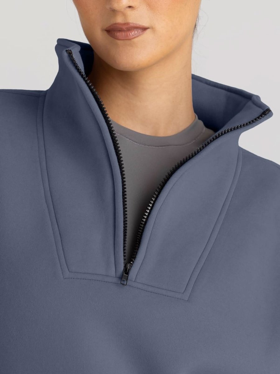 Trendy Queen Sweatshirts Half Zip Pullover Quarter Zip Oversized Hoodies Sweaters Comfy Fall Outfits 2024 Y2K Winter Clothes - Love Salve 