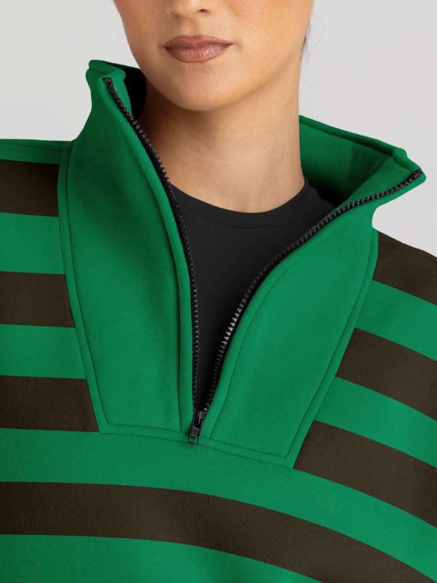 Trendy Queen Sweatshirts Half Zip Pullover Quarter Zip Oversized Hoodies Sweaters Comfy Fall Outfits 2024 Y2K Winter Clothes - Love Salve 