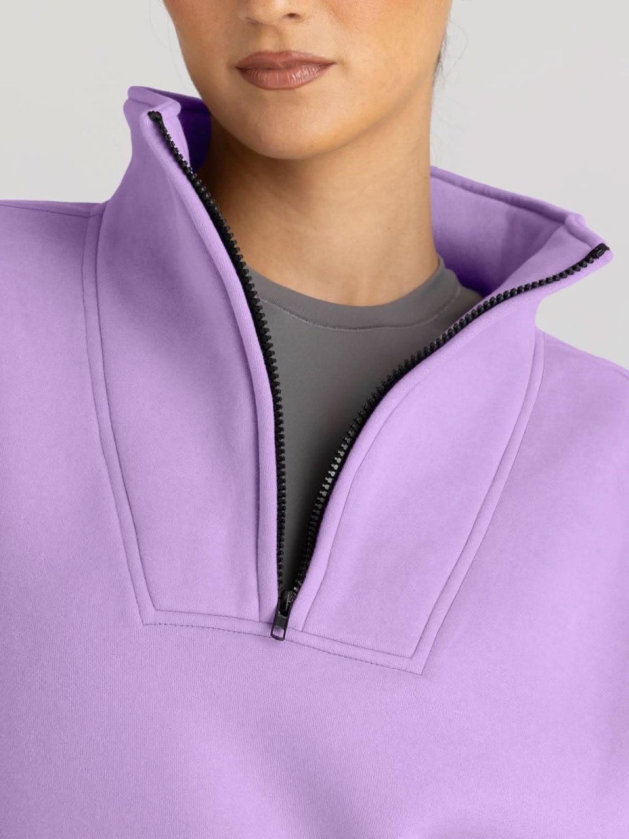 Trendy Queen Sweatshirts Half Zip Pullover Quarter Zip Oversized Hoodies Sweaters Comfy Fall Outfits 2024 Y2K Winter Clothes - Love Salve 