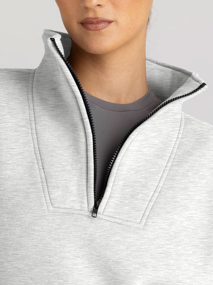 Trendy Queen Sweatshirts Half Zip Pullover Quarter Zip Oversized Hoodies Sweaters Comfy Fall Outfits 2024 Y2K Winter Clothes - Love Salve 