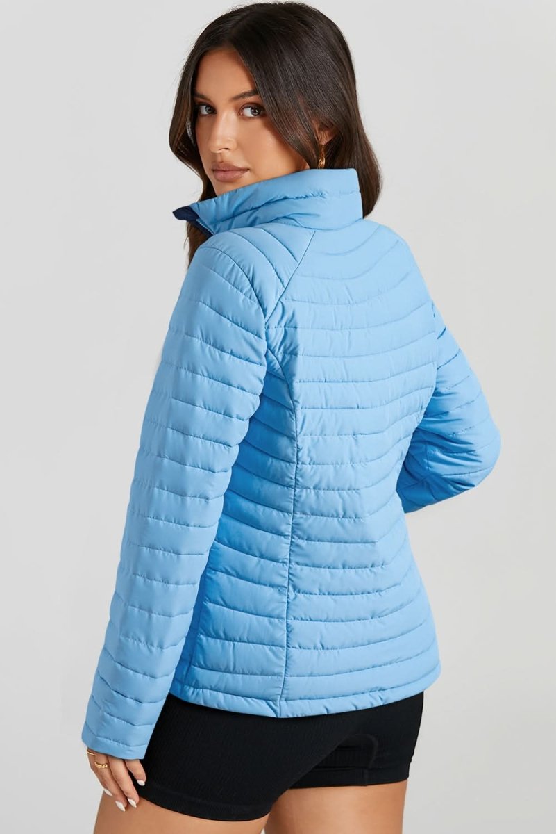 Turtleneck Zip Up Long Sleeve Jacket - Love Salve 