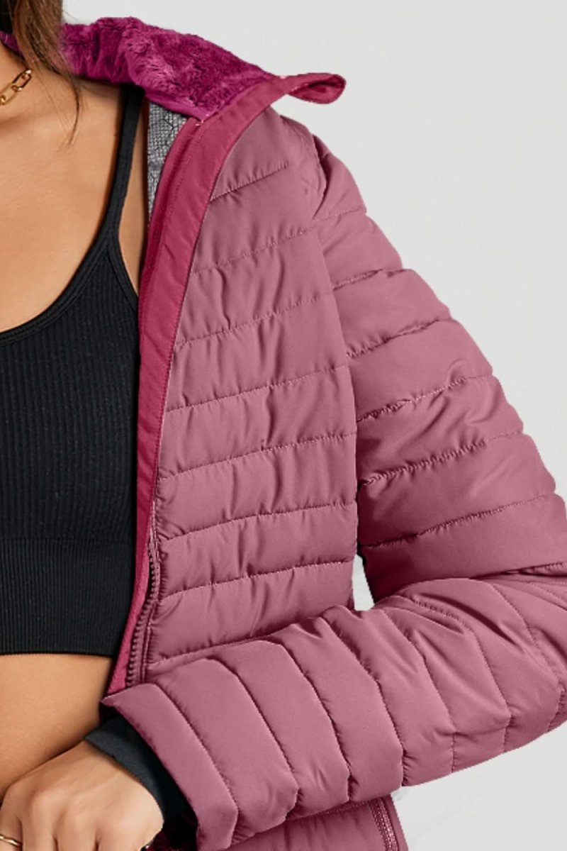 Turtleneck Zip Up Long Sleeve Jacket - Love Salve 