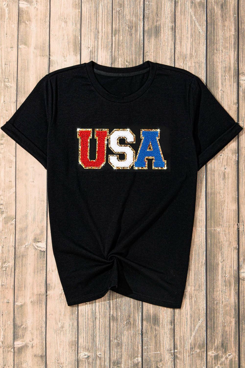 USA Round Neck Short Sleeve T-Shirt - Love Salve