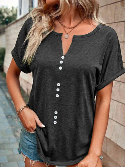 Eyelet Embroidered Button-Up Jumpsuit