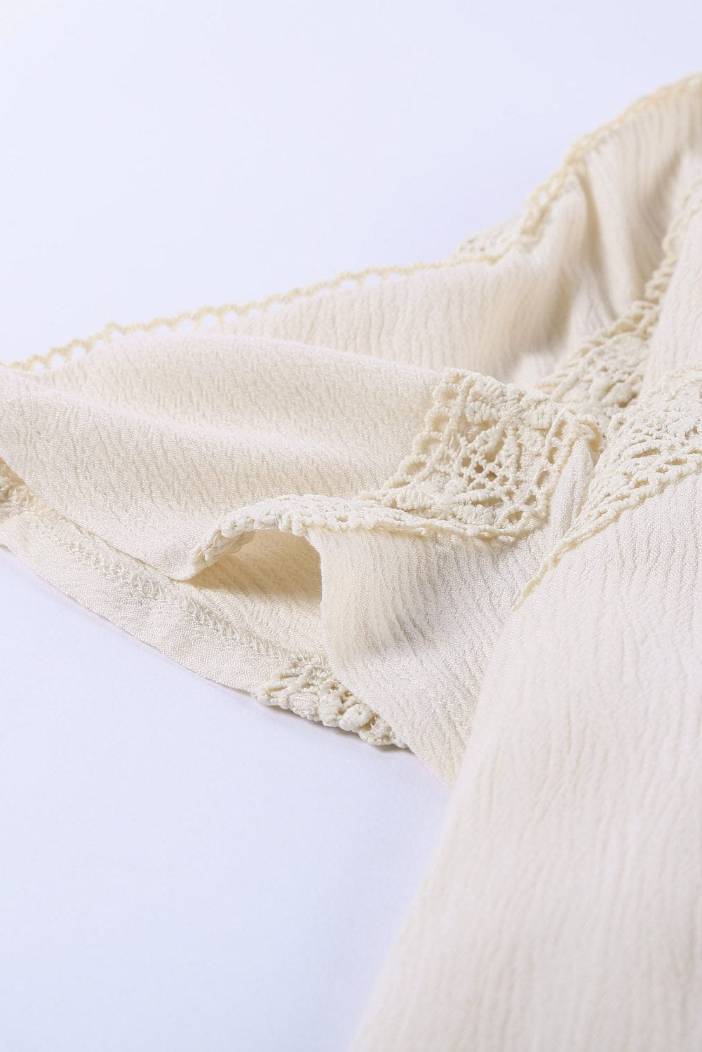 Eyelet Embroidered Button-Up Jumpsuit