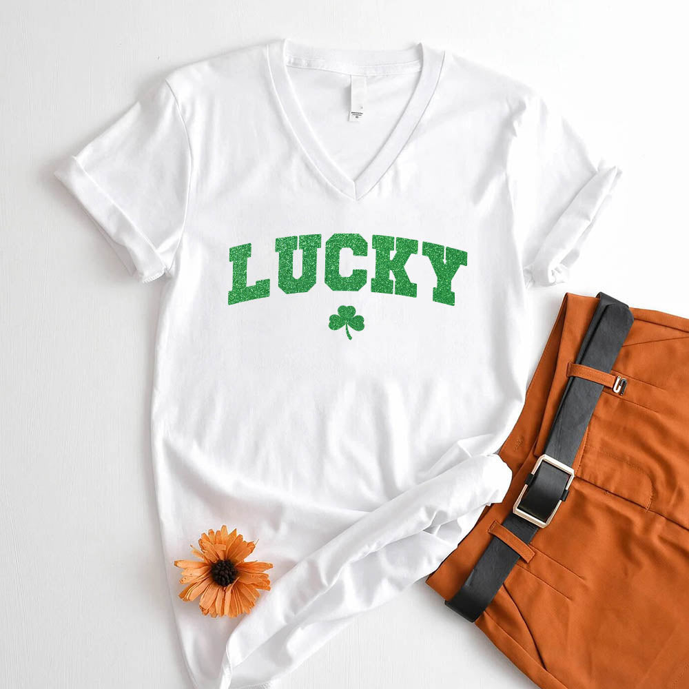 St Patricks Day Cute Lucky Clover Top Adorb.co