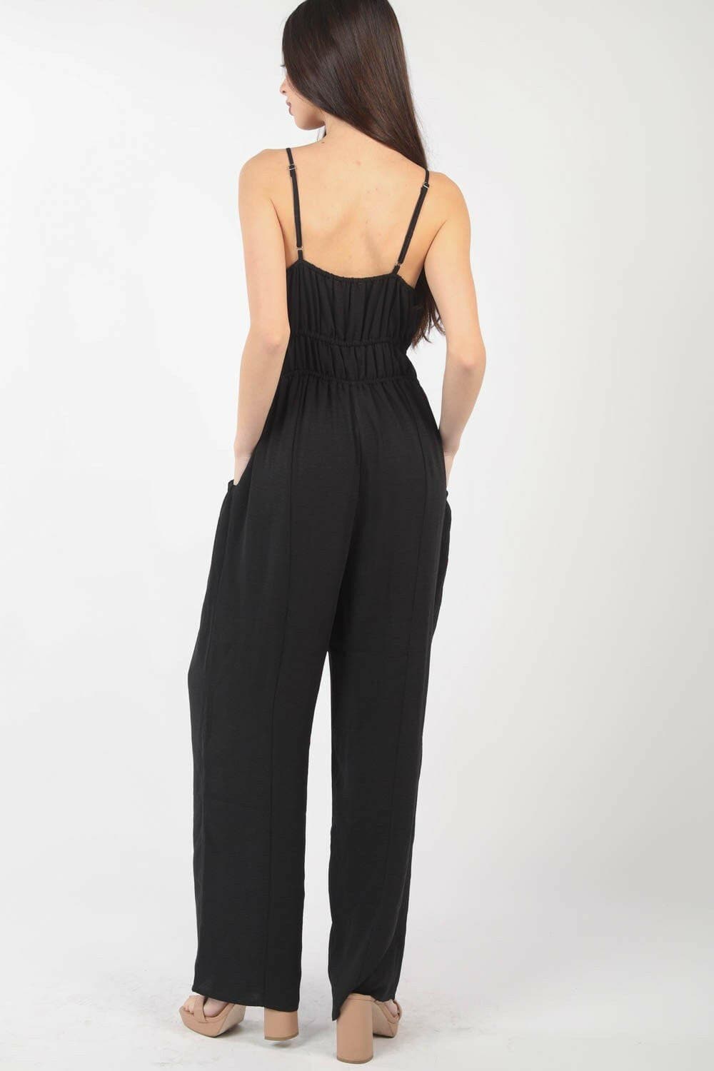 Radiant Sophistication Pintuck Detail Jumpsuit ✨Upgrade Your Style with Radiant Sophistication
 Indulge in the elegance of our Radiant Sophistication Pintuck Detail Jumpsuit, a must-have fashion piece that exudes Love Salve Radiant Sophistication Pintuck Detail Jumpsuit ✨