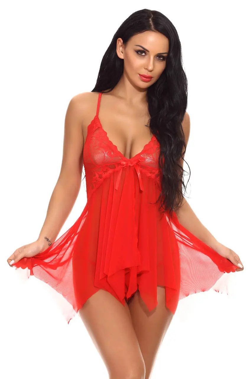 Mesh Handkerchief Babydoll 3wishes.com