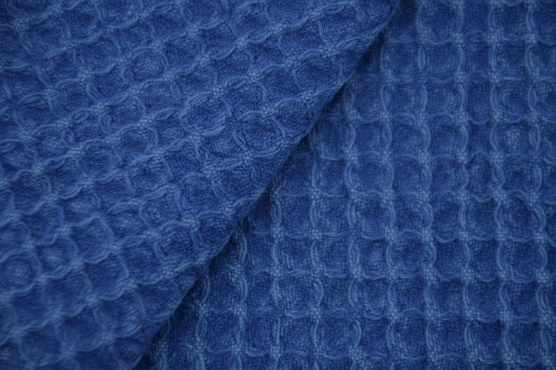 Navy Waffle Turkish Towel 40 Inch x 70 Inch Hand Loomed 100 Percent Natural Cotton - Love Salve 