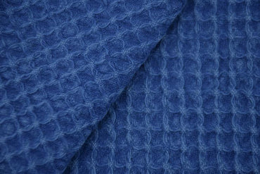 Navy Waffle Turkish Towel 40 Inch x 70 Inch Hand Loomed 100 Percent Natural Cotton - Love Salve 