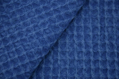 Navy Waffle Turkish Towel 40 Inch x 70 Inch Hand Loomed 100 Percent Natural Cotton - Love Salve 