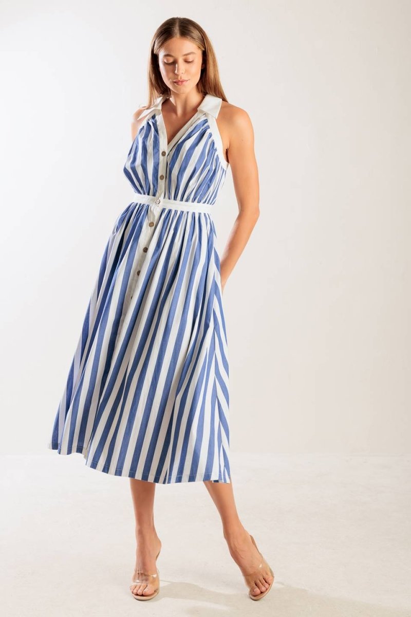 WAIT FOR IT WOVEN MIDI DRESS - Love Salve