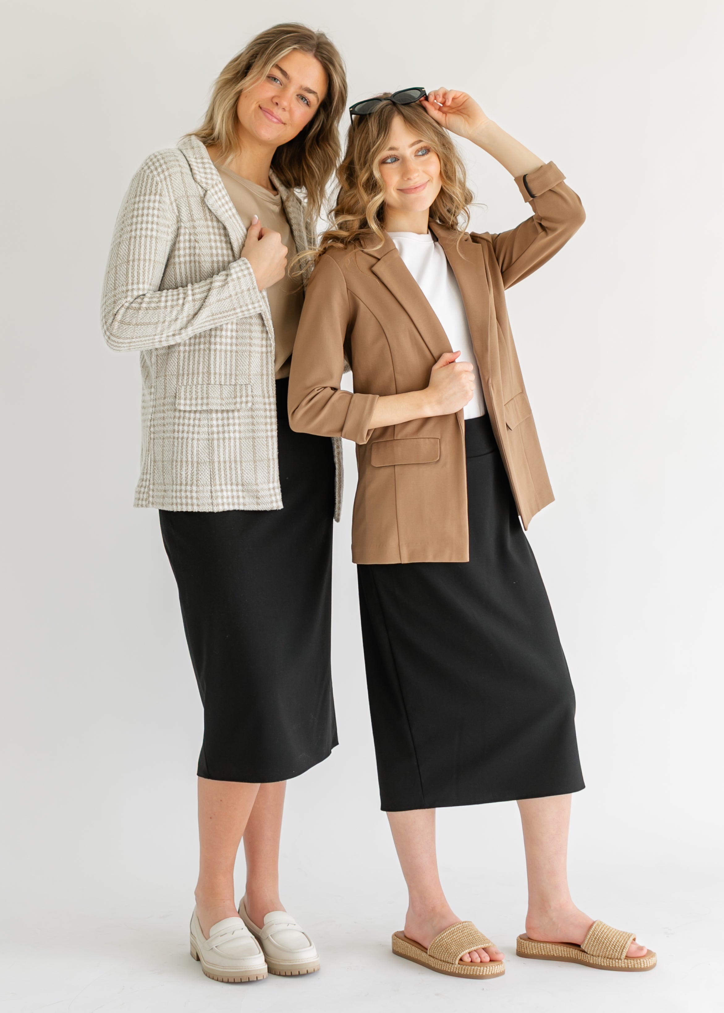 Wanda Classic Pencil Midi Skirt Inherit Co.