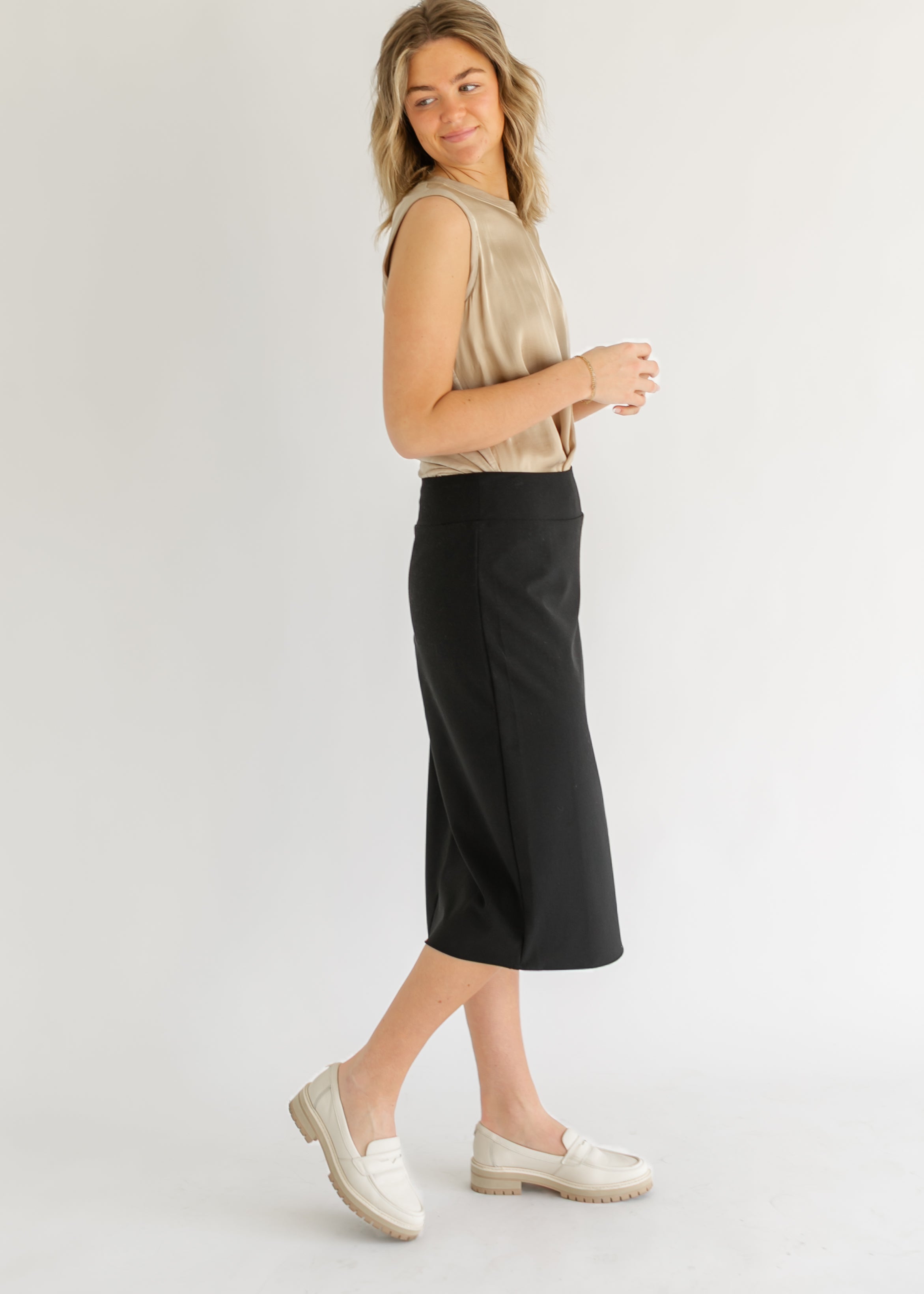 Wanda Classic Pencil Midi Skirt Inherit Co.