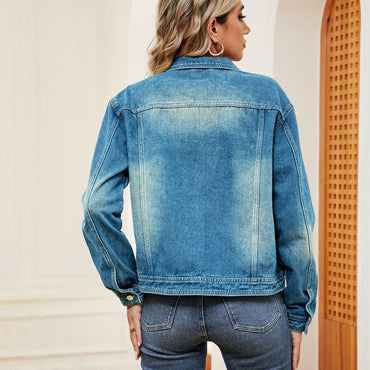 Washed Denim Jacket - Love Salve