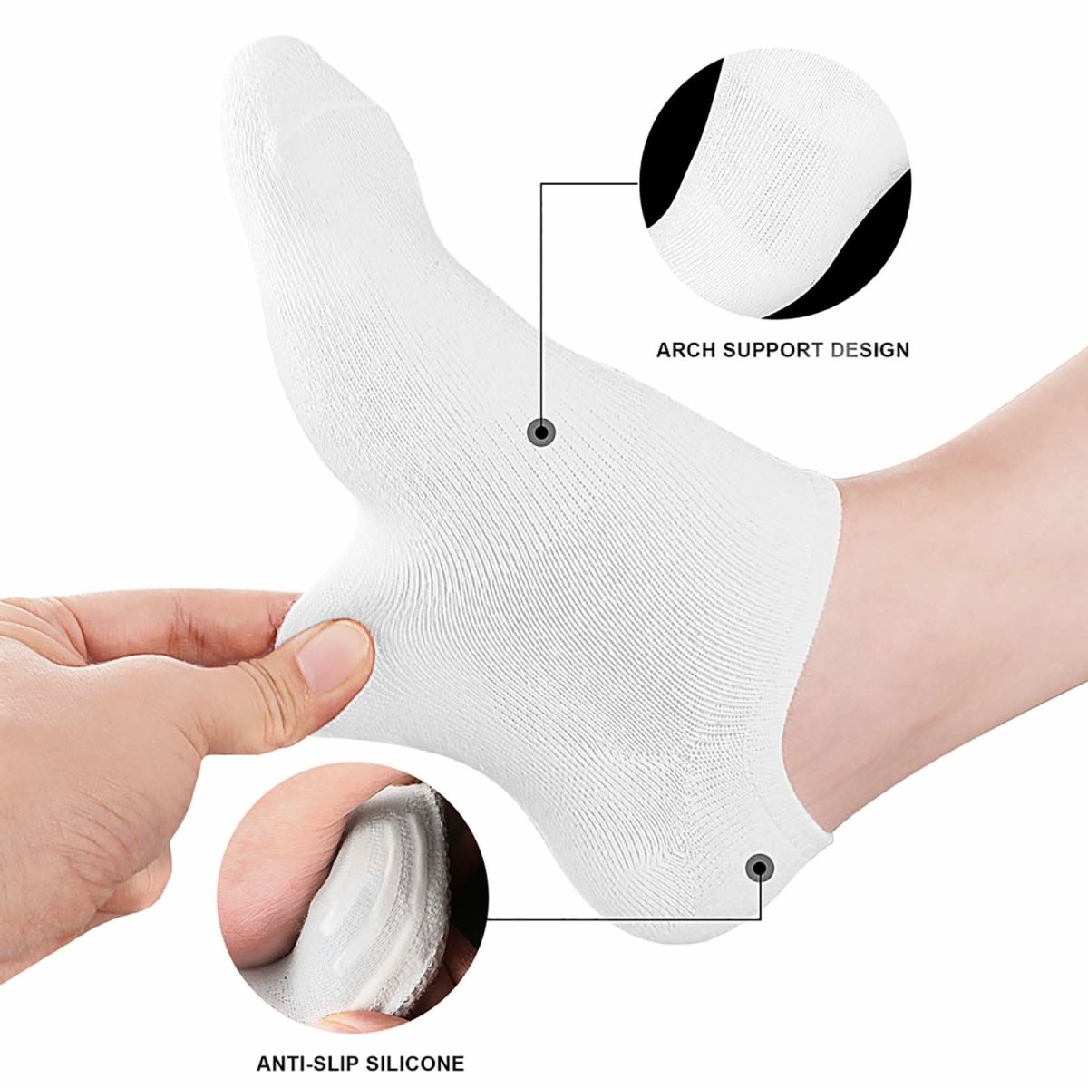 wernies No Show Socks Women Low Socks Non Slip Flat Boat Line 4/8 Pairs - Love Salve 