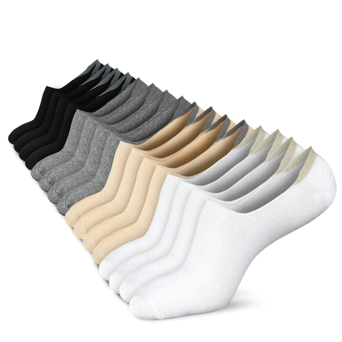 wernies No Show Socks Women Low Socks Non Slip Flat Boat Line 4/8 Pairs - Love Salve 