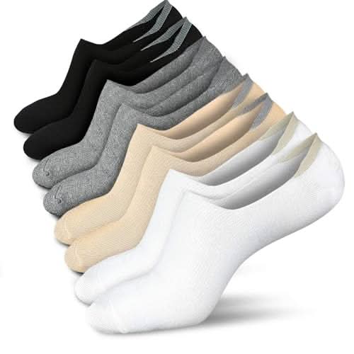 wernies No Show Socks Women Low Socks Non Slip Flat Boat Line 4/8 Pairs - Love Salve 