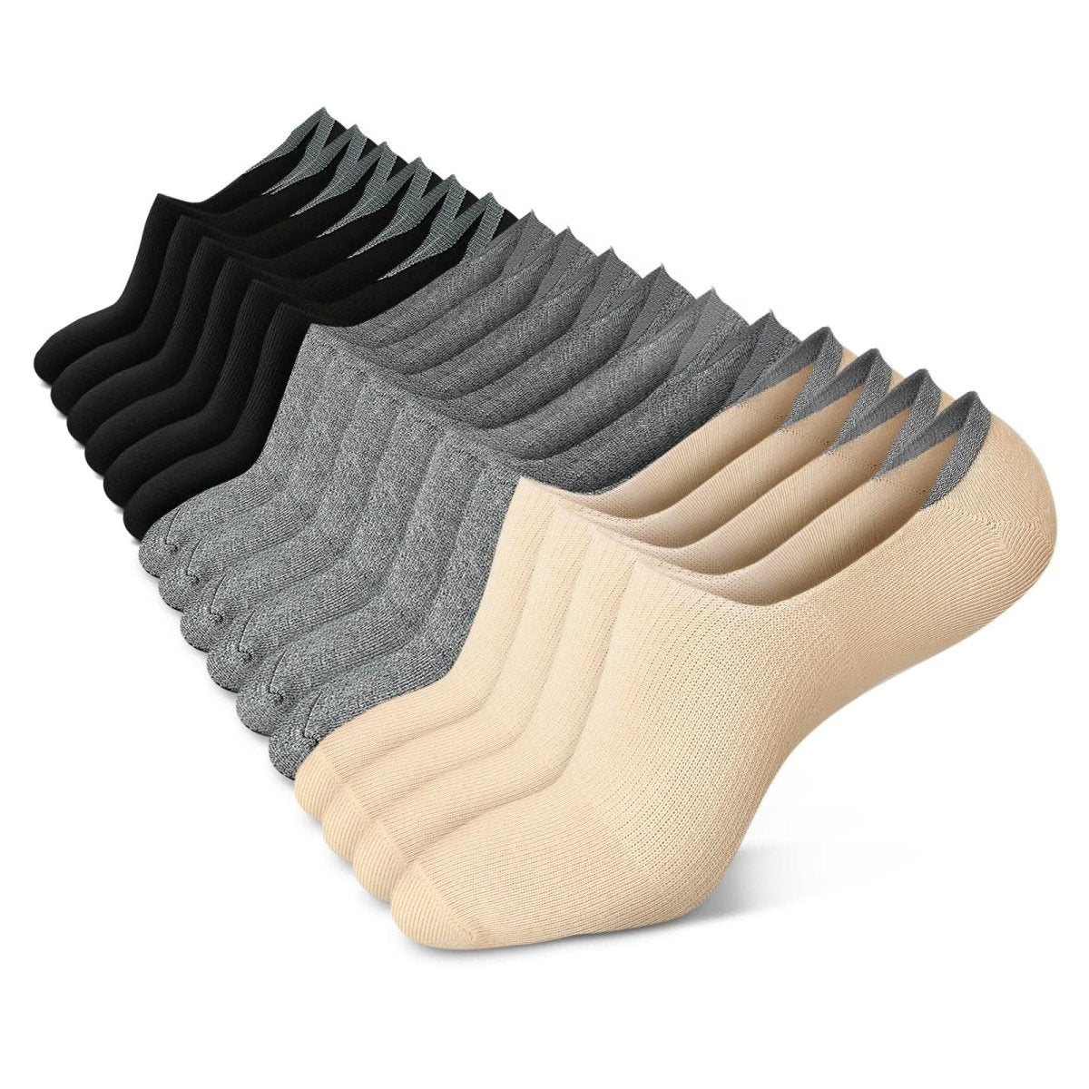 wernies No Show Socks Women Low Socks Non Slip Flat Boat Line 4/8 Pairs - Love Salve 