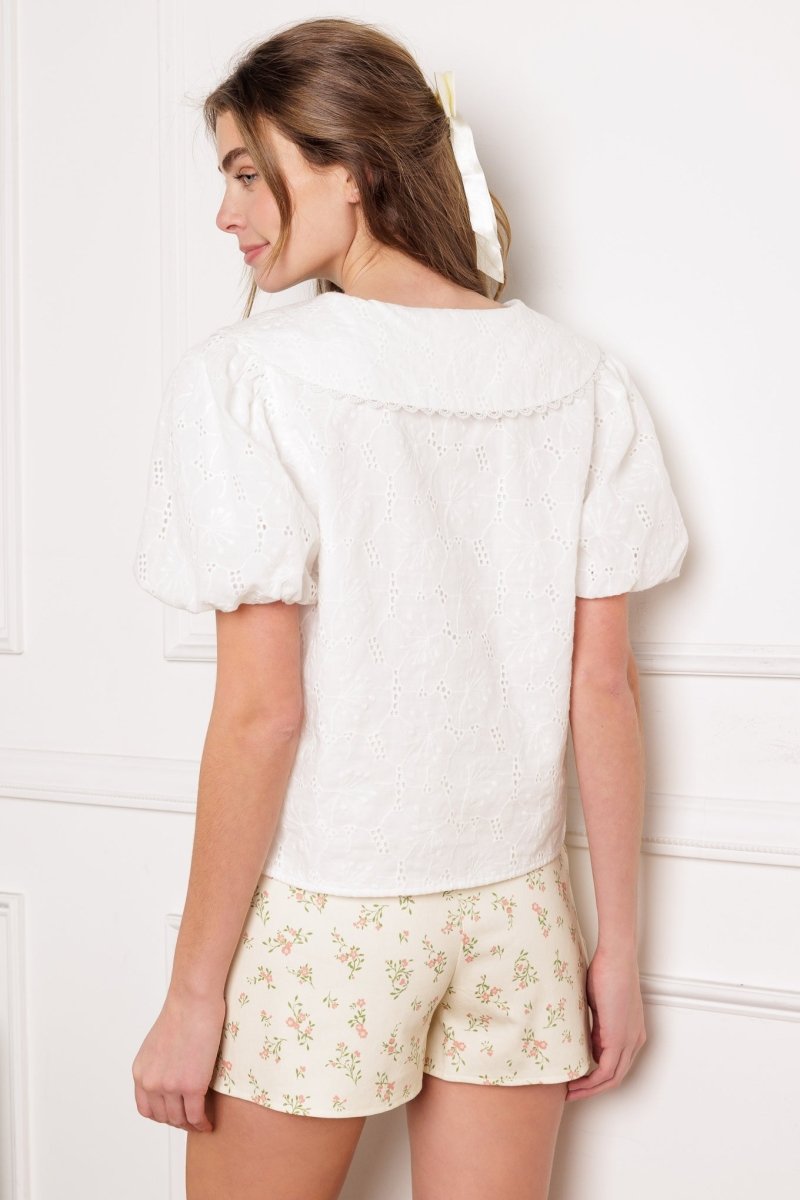 WHAT WILL BE EYELET WOVEN TOP - Love Salve