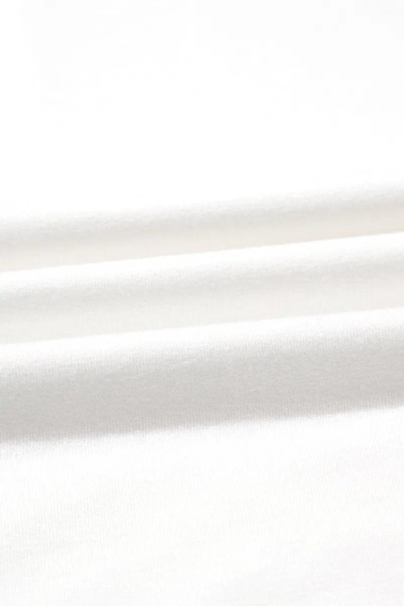 White Color Block Patchwork Half Sleeve Oversized T Shirt - Love Salve 