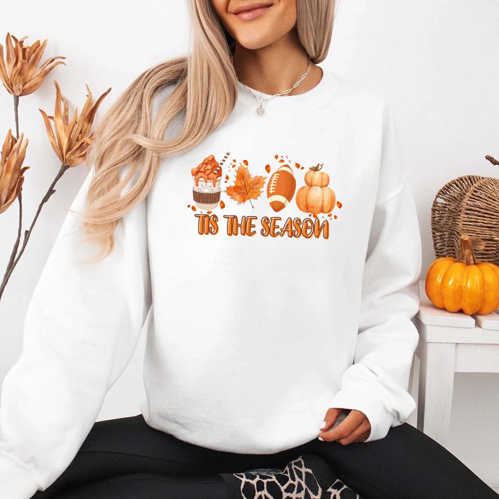 Tis The Season Fall Vibes Sweatshirt Adorb Custom Tees