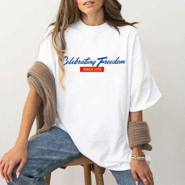 4th of July T-Shirt – Celebrating Freedom Since 1776 Patriotic Tee - Product detail view by Adorb.co