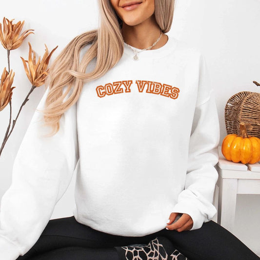 Cozy Vibes Fall Sweatshirt Adorb Custom Tees