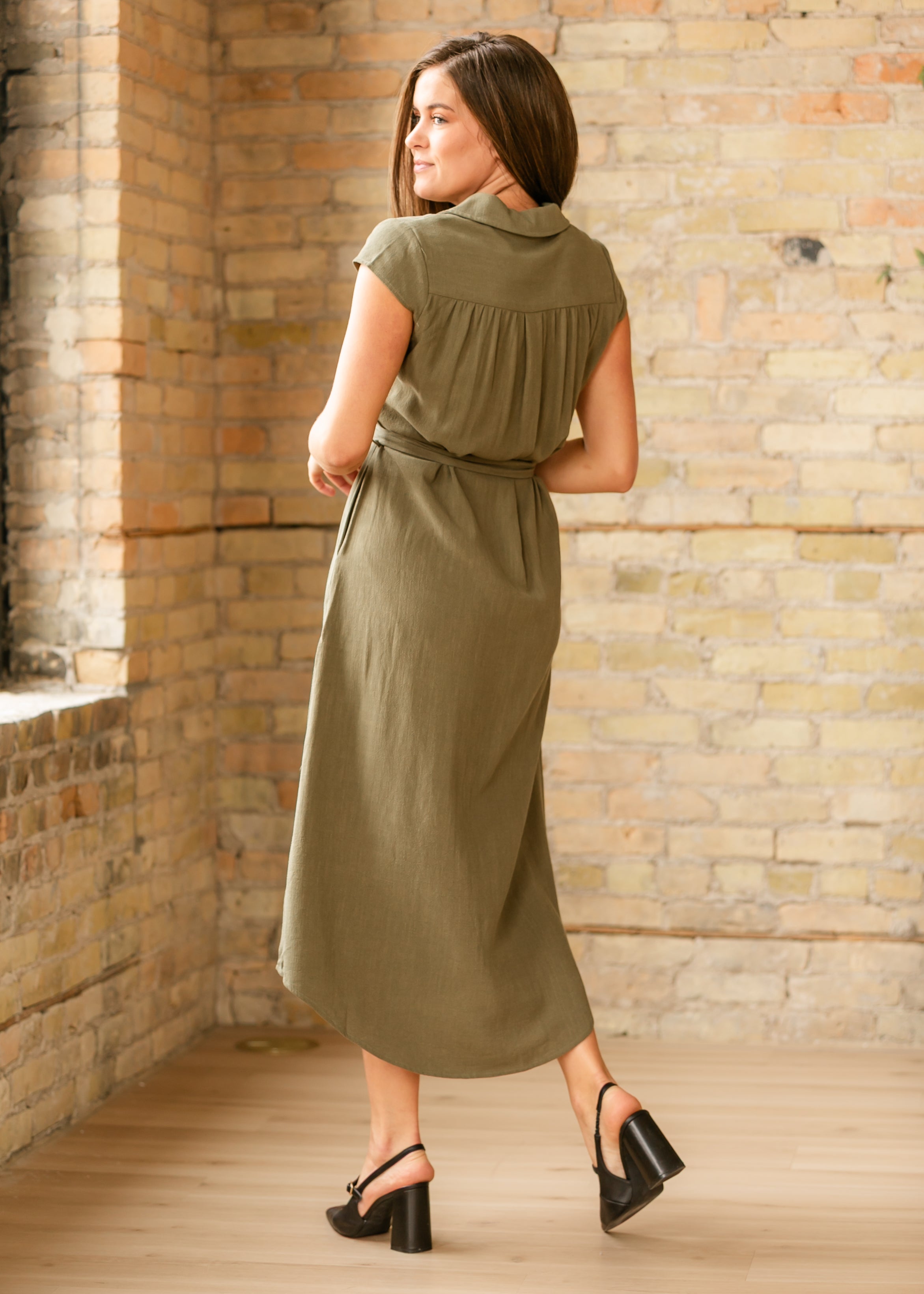 Willow Cap Sleeve Linen Midi Dress - FINAL SALE Inherit Co.