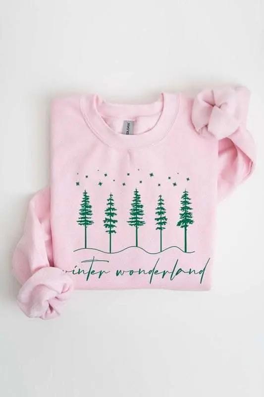 Winter Wonderland Graphic Fleece Sweatshirts - Love Salve 